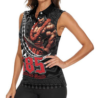 Samoan Pride Polynesian Tribal Warrior Women Sleeveless Polo Shirt 685 Samoa Mo Samoa