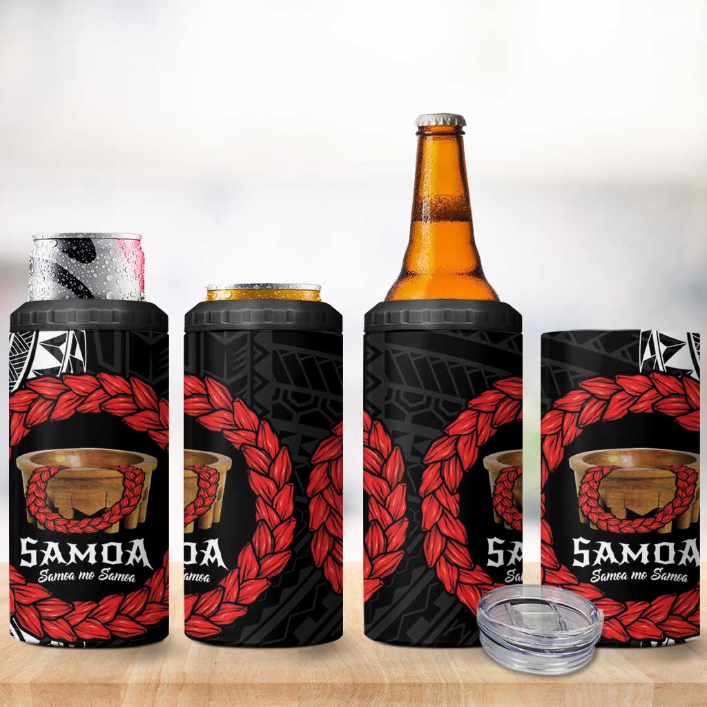 Samoan Tanoa Kava Bowl Ula Fala 4 in 1 Can Cooler Tumbler Polynesian Tribal Vibe LT9 - Polynesian Pride