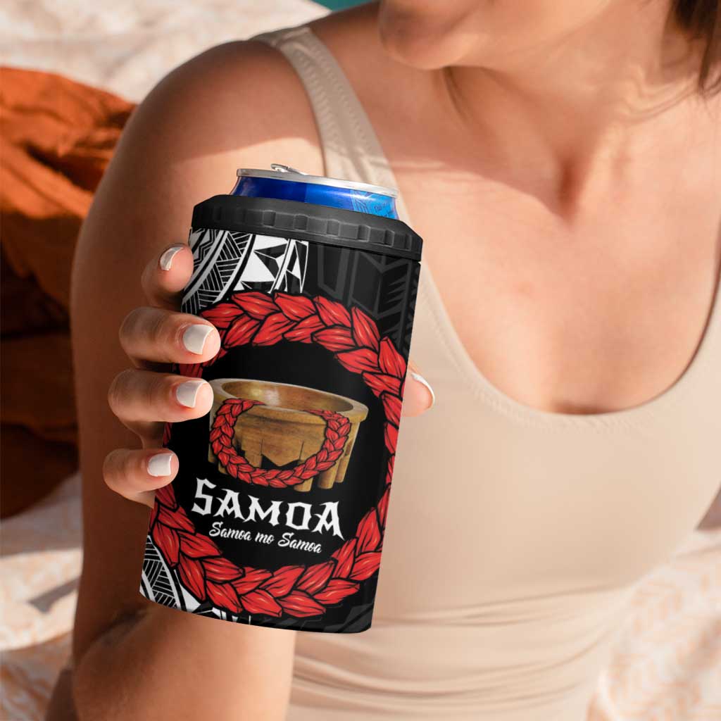 Samoan Tanoa Kava Bowl Ula Fala 4 in 1 Can Cooler Tumbler Polynesian Tribal Vibe LT9 - Polynesian Pride