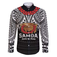 Samoan Tanoa Kava Bowl Ula Fala Family Matching Mermaid Dress and Hawaiian Shirt Polynesian Tribal Vibe LT9 Dad's Shirt - Long Sleeve Brown - Polynesian Pride