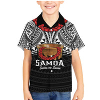Samoan Tanoa Kava Bowl Ula Fala Family Matching Mermaid Dress and Hawaiian Shirt Polynesian Tribal Vibe LT9 Son's Shirt Brown - Polynesian Pride