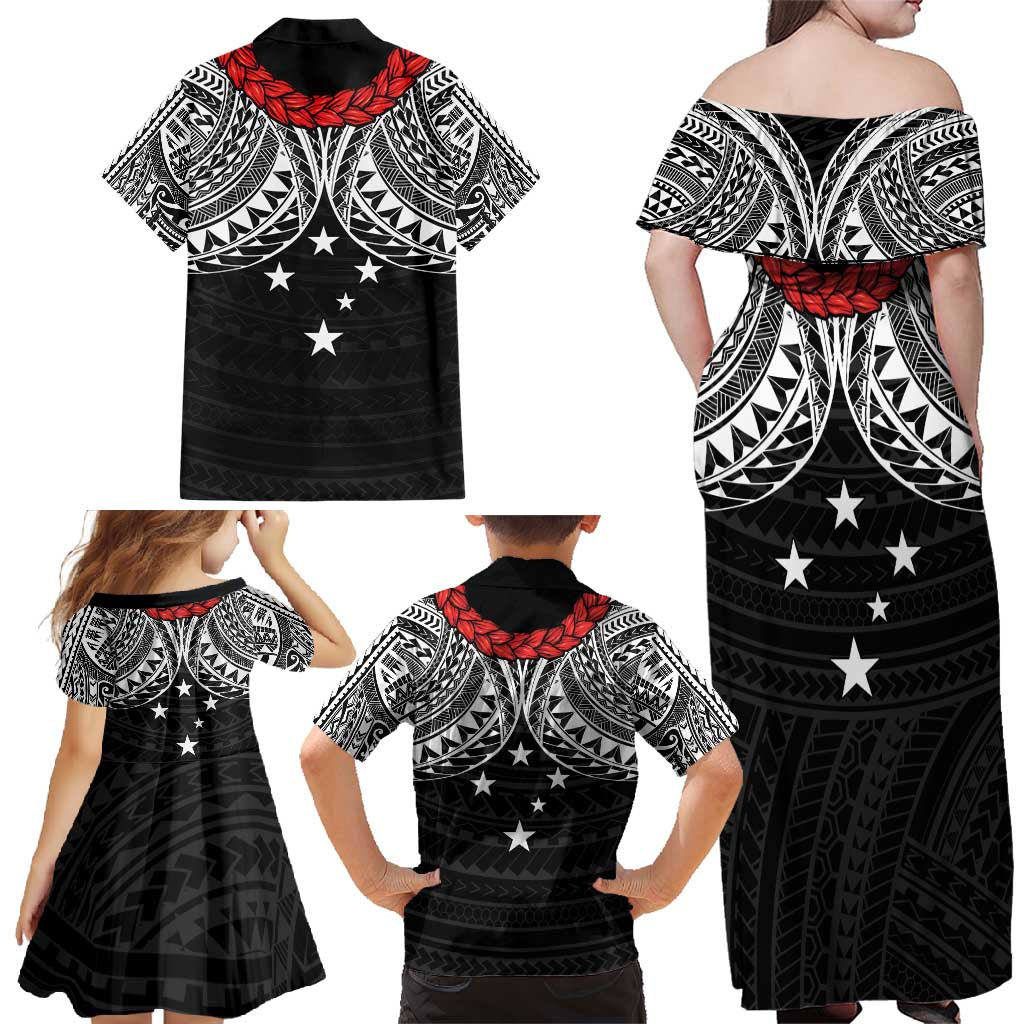 Samoan Tanoa Kava Bowl Ula Fala Family Matching Off Shoulder Maxi Dress and Hawaiian Shirt Polynesian Tribal Vibe LT9 - Polynesian Pride
