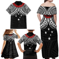 Samoan Tanoa Kava Bowl Ula Fala Family Matching Off Shoulder Maxi Dress and Hawaiian Shirt Polynesian Tribal Vibe LT9 - Polynesian Pride