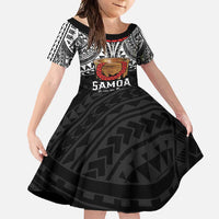 Samoan Tanoa Kava Bowl Ula Fala Family Matching Summer Maxi Dress and Hawaiian Shirt Polynesian Tribal Vibe LT9 Daughter's Dress Brown - Polynesian Pride