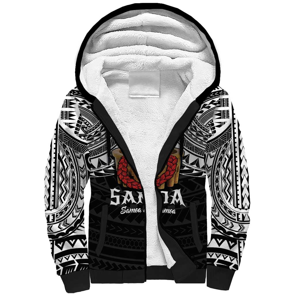 Samoan Tanoa Kava Bowl Ula Fala Sherpa Hoodie Polynesian Tribal Vibe LT9 Unisex Brown - Polynesian Pride