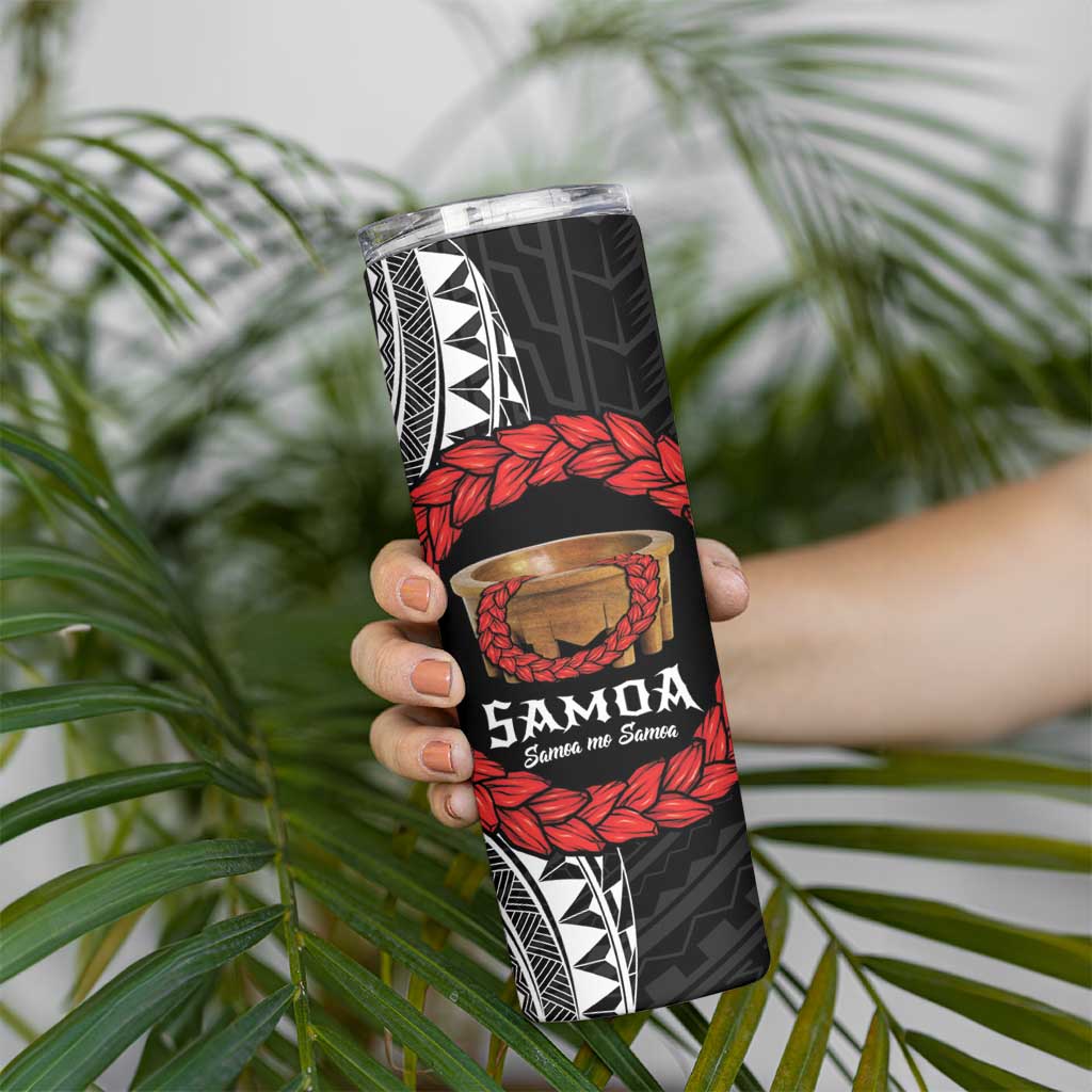 Samoan Tanoa Kava Bowl Ula Fala Skinny Tumbler Polynesian Tribal Vibe LT9 - Polynesian Pride