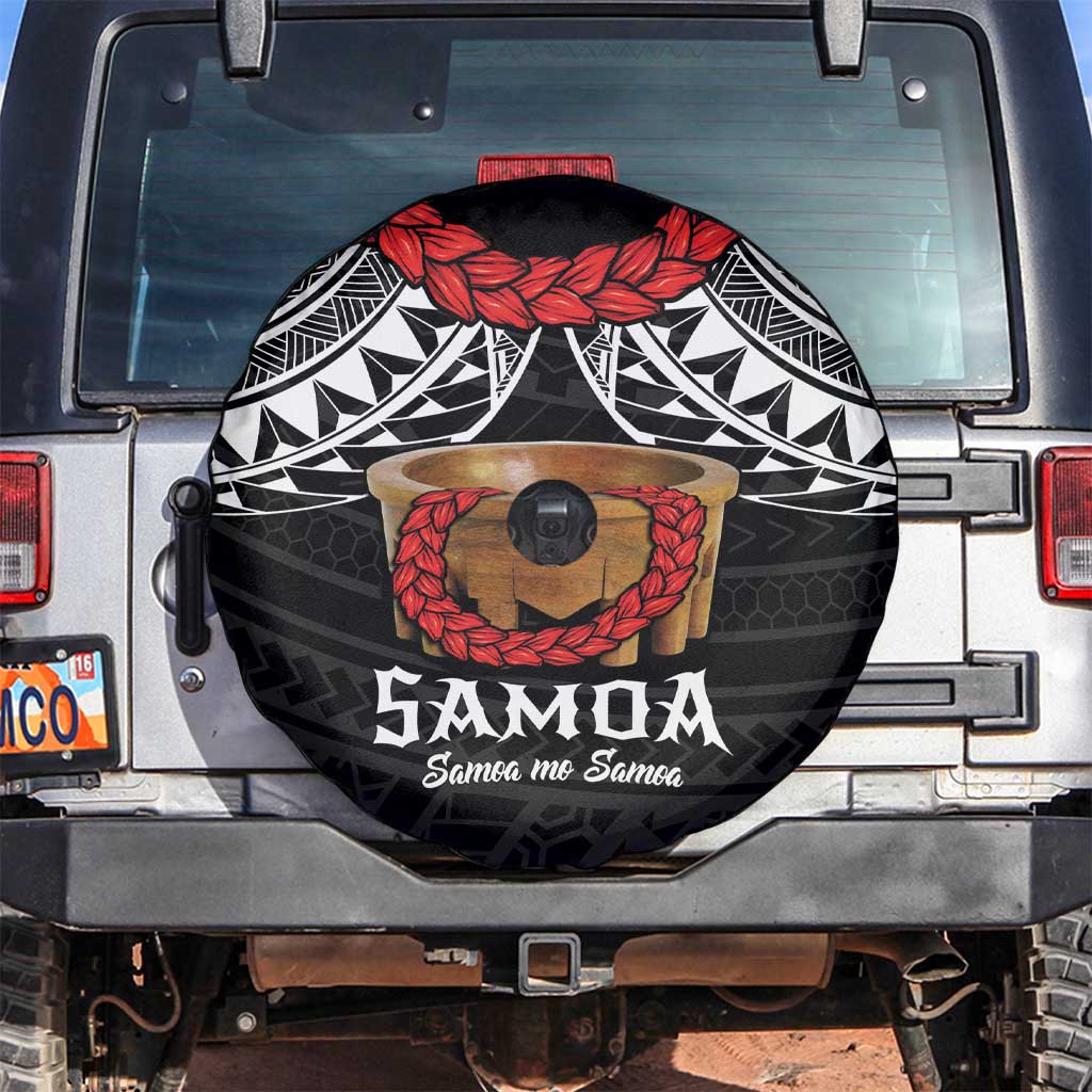 Samoan Tanoa Kava Bowl Ula Fala Spare Tire Cover Polynesian Tribal Vibe LT9 Brown - Polynesian Pride