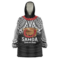 Samoan Tanoa Kava Bowl Ula Fala Wearable Blanket Hoodie Polynesian Tribal Vibe LT9 One Size Brown - Polynesian Pride
