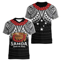 Samoan Tanoa Kava Bowl Ula Fala Women V-Neck T-Shirt Polynesian Tribal Vibe LT9 - Polynesian Pride
