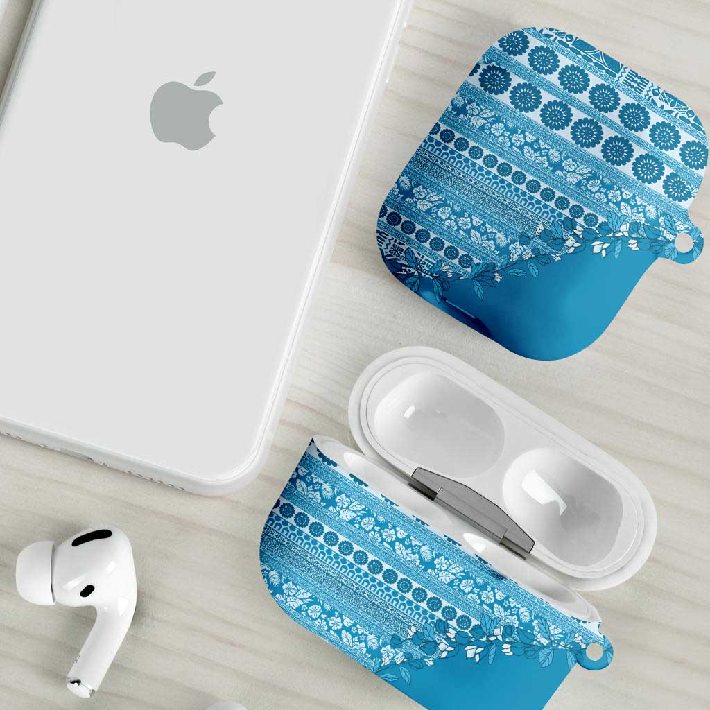 Fiji Marau na Kerisimasi AirPods Case Aqua Tagimoucia Tapa Masi Tribal LT9 - Polynesian Pride