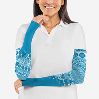 Fiji Marau na Kerisimasi Arm Sleeves Aqua Tagimoucia Tapa Masi Tribal LT9 - Polynesian Pride