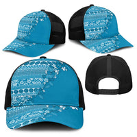 Fiji Marau na Kerisimasi Baseball Net Cap Aqua Tagimoucia Tapa Masi Tribal - Polynesian Pride