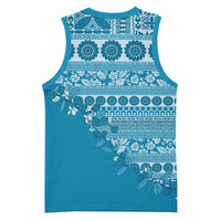Fiji Marau na Kerisimasi Basketball Jersey Aqua Tagimoucia Tapa Masi Tribal LT9 - Polynesian Pride