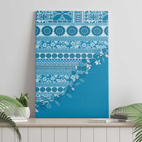 Fiji Marau na Kerisimasi Canvas Wall Art Aqua Tagimoucia Tapa Masi Tribal LT9 - Polynesian Pride