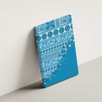 Fiji Marau na Kerisimasi Canvas Wall Art Aqua Tagimoucia Tapa Masi Tribal LT9 - Polynesian Pride