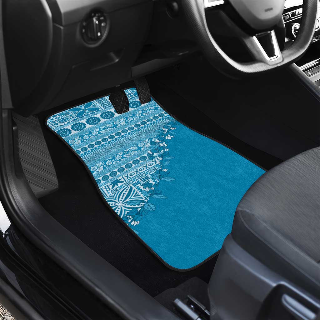 Fiji Marau na Kerisimasi Car Mats Aqua Tagimoucia Tapa Masi Tribal LT9 - Polynesian Pride