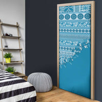 Fiji Marau na Kerisimasi Door Cover Aqua Tagimoucia Tapa Masi Tribal LT9 - Polynesian Pride