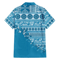 Fiji Marau na Kerisimasi Family Matching Mermaid Dress and Hawaiian Shirt Aqua Tagimoucia Tapa Masi Tribal LT9 - Polynesian Pride