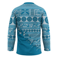 Fiji Marau na Kerisimasi Hockey Jersey Aqua Tagimoucia Tapa Masi Tribal LT9 - Polynesian Pride