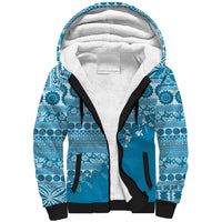 Fiji Marau na Kerisimasi Sherpa Hoodie Aqua Tagimoucia Tapa Masi Tribal LT9 Unisex Aqua - Polynesian Pride