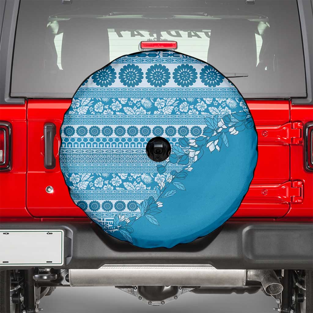 Fiji Marau na Kerisimasi Spare Tire Cover Aqua Tagimoucia Tapa Masi Tribal LT9 - Polynesian Pride