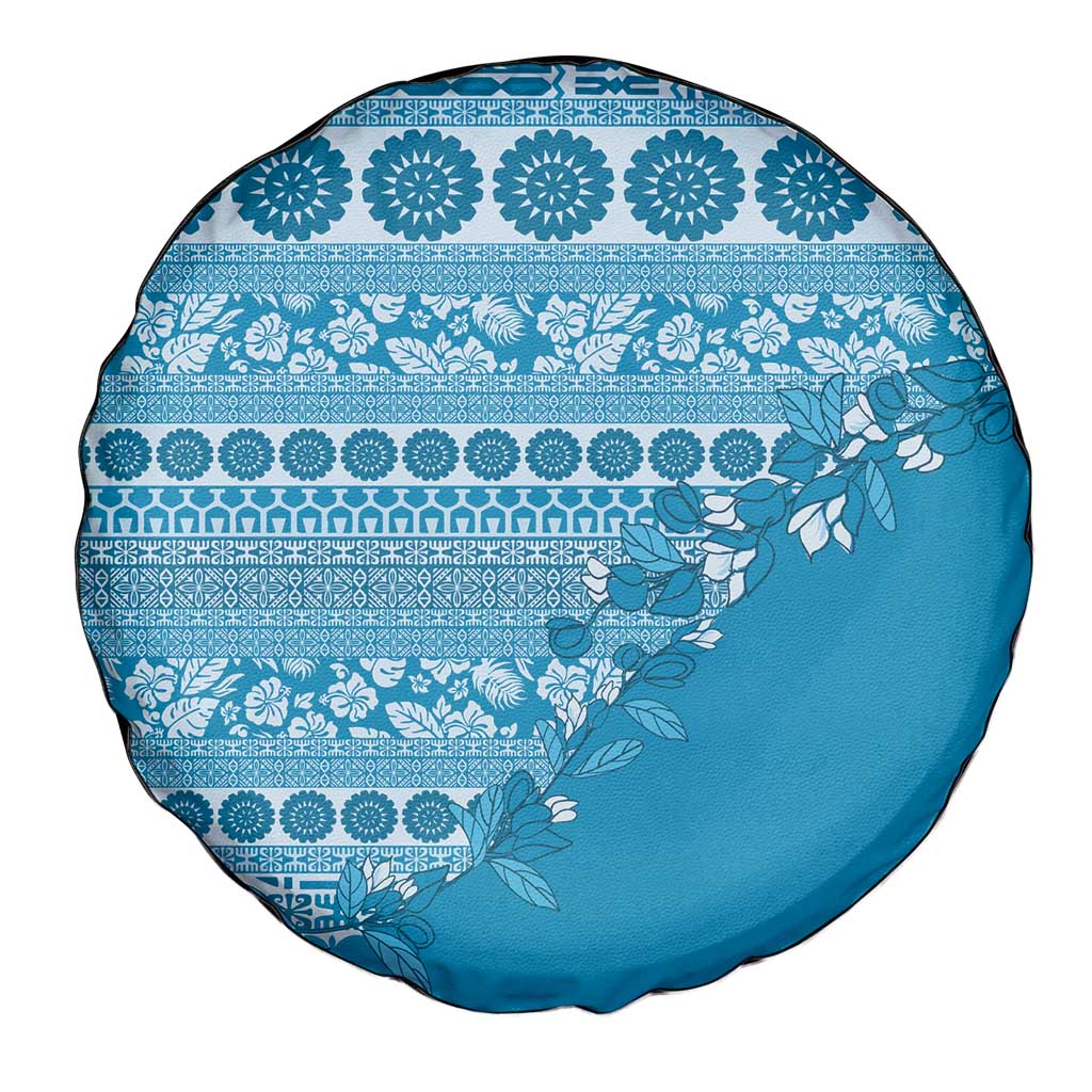 Fiji Marau na Kerisimasi Spare Tire Cover Aqua Tagimoucia Tapa Masi Tribal LT9 - Polynesian Pride