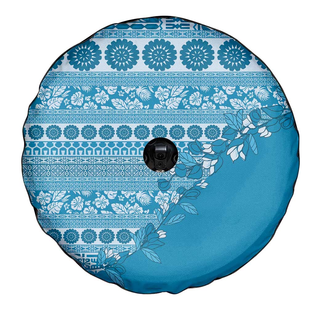 Fiji Marau na Kerisimasi Spare Tire Cover Aqua Tagimoucia Tapa Masi Tribal LT9 - Polynesian Pride