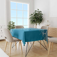 Fiji Marau na Kerisimasi Tablecloth Aqua Tagimoucia Tapa Masi Tribal - Polynesian Pride