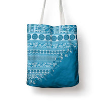 Fiji Marau na Kerisimasi Tote Bag Aqua Tagimoucia Tapa Masi Tribal LT9 - Polynesian Pride