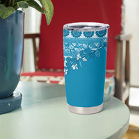 Fiji Marau na Kerisimasi Tumbler Cup Aqua Tagimoucia Tapa Masi Tribal LT9 - Polynesian Pride