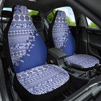 Fiji Marau na Kerisimasi Car Seat Cover Blue Tagimoucia Tapa Masi Tribal LT9 One Size Blue - Polynesian Pride