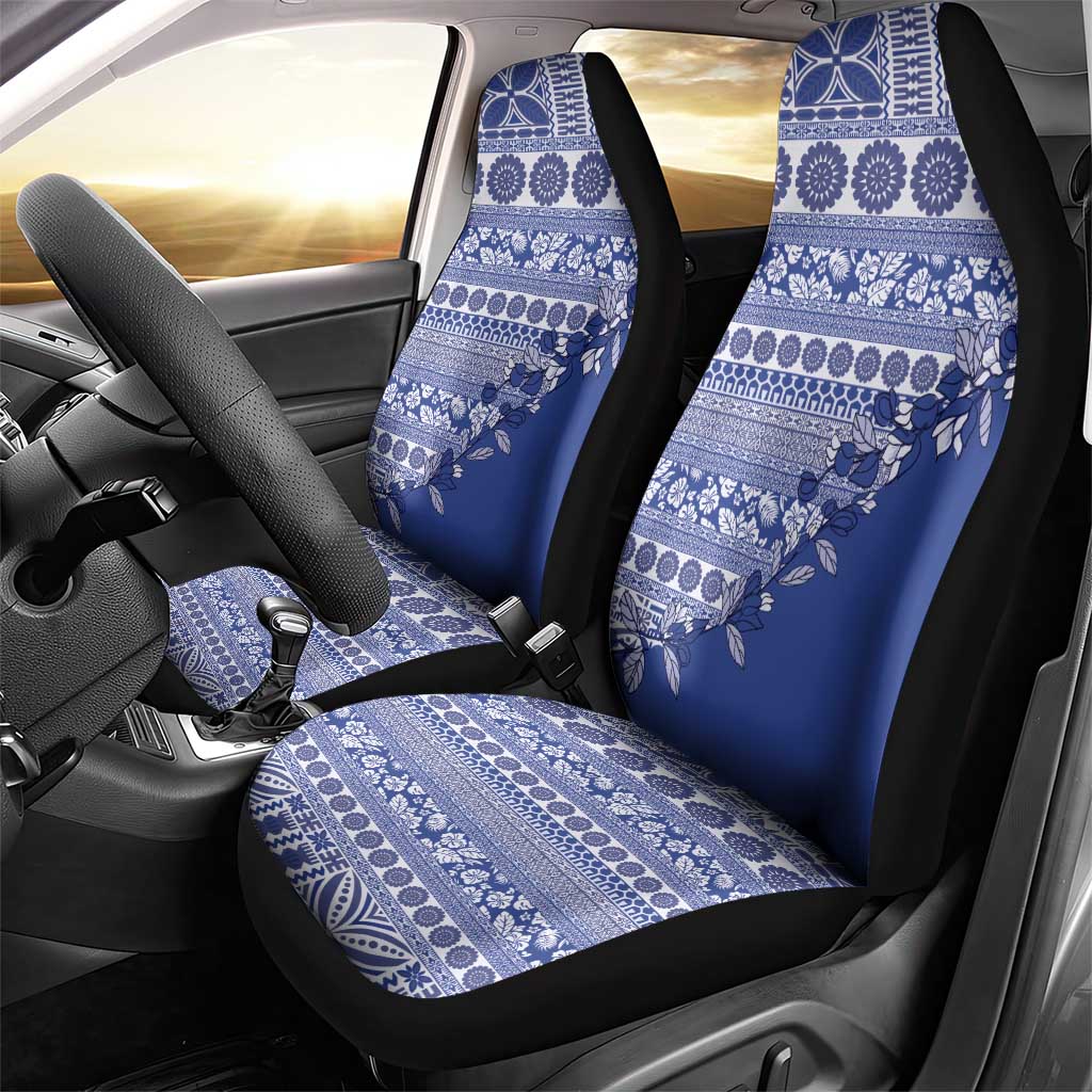 Fiji Marau na Kerisimasi Car Seat Cover Blue Tagimoucia Tapa Masi Tribal LT9 - Polynesian Pride