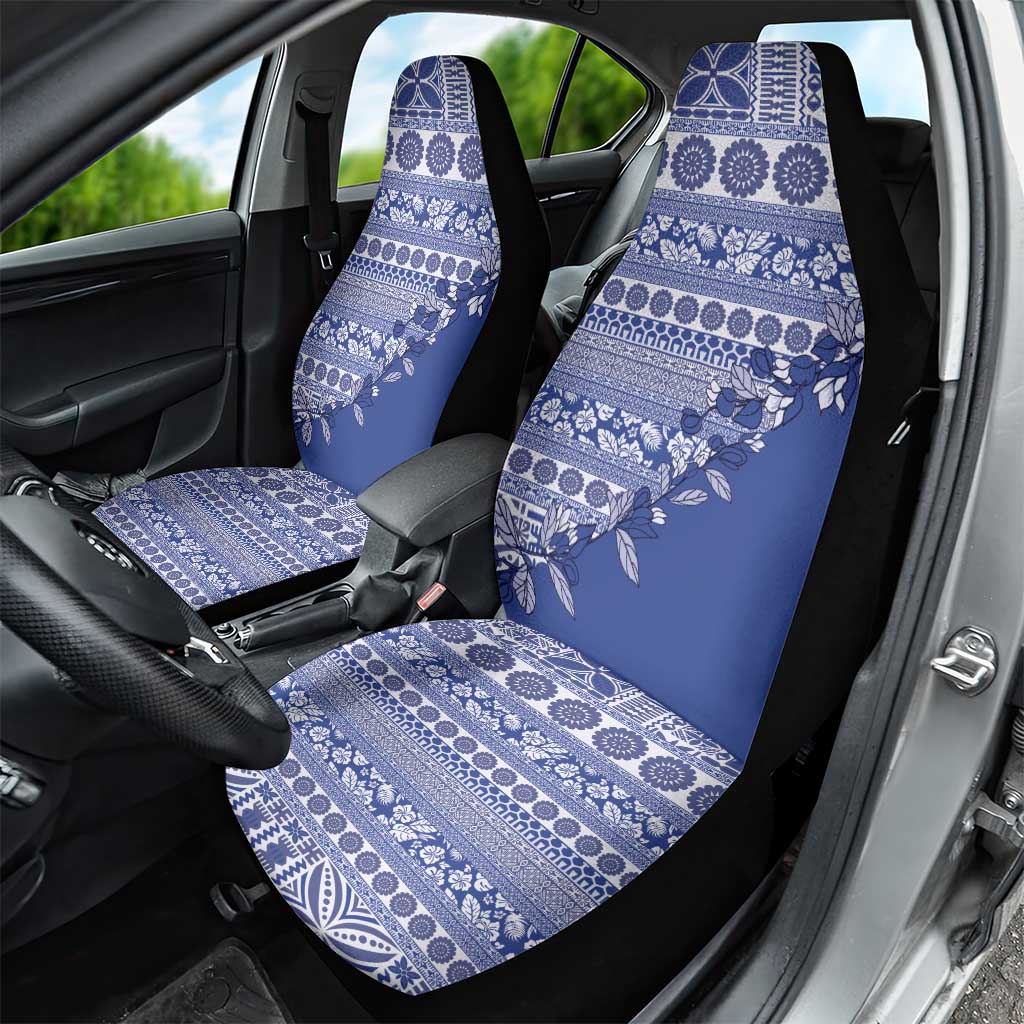 Fiji Marau na Kerisimasi Car Seat Cover Blue Tagimoucia Tapa Masi Tribal LT9 - Polynesian Pride