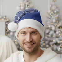 Fiji Marau na Kerisimasi Christmas Santa Hat Blue Tagimoucia Tapa Masi Tribal LT9 - Polynesian Pride