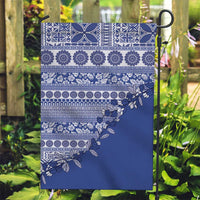 Fiji Marau na Kerisimasi Garden Flag Blue Tagimoucia Tapa Masi Tribal LT9 Garden Flag Blue - Polynesian Pride