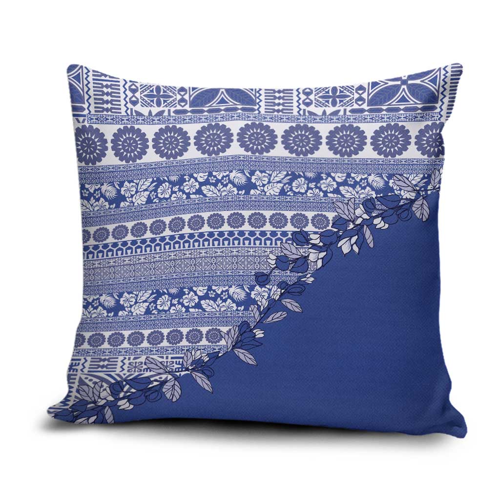 Fiji Marau na Kerisimasi Pillow Cover Blue Tagimoucia Tapa Masi Tribal LT9 Blue - Polynesian Pride