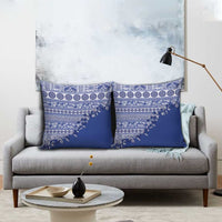 Fiji Marau na Kerisimasi Pillow Cover Blue Tagimoucia Tapa Masi Tribal LT9 - Polynesian Pride