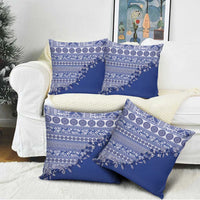 Fiji Marau na Kerisimasi Pillow Cover Blue Tagimoucia Tapa Masi Tribal LT9 - Polynesian Pride