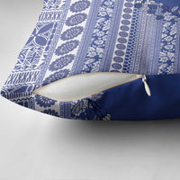 Fiji Marau na Kerisimasi Pillow Cover Blue Tagimoucia Tapa Masi Tribal LT9 - Polynesian Pride