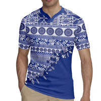 Fiji Marau na Kerisimasi Rugby Jersey Blue Tagimoucia Tapa Masi Tribal LT9 - Polynesian Pride