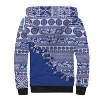 Fiji Marau na Kerisimasi Sherpa Hoodie Blue Tagimoucia Tapa Masi Tribal LT9 - Polynesian Pride