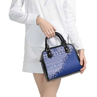 Fiji Marau na Kerisimasi Shoulder Handbag Blue Tagimoucia Tapa Masi Tribal LT9 - Polynesian Pride