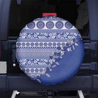 Fiji Marau na Kerisimasi Spare Tire Cover Blue Tagimoucia Tapa Masi Tribal LT9 No hole Blue - Polynesian Pride