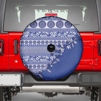 Fiji Marau na Kerisimasi Spare Tire Cover Blue Tagimoucia Tapa Masi Tribal LT9 - Polynesian Pride