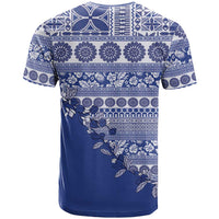 Fiji Marau na Kerisimasi T Shirt Blue Tagimoucia Tapa Masi Tribal LT9 - Polynesian Pride