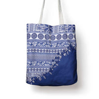 Fiji Marau na Kerisimasi Tote Bag Blue Tagimoucia Tapa Masi Tribal LT9 - Polynesian Pride
