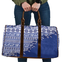Fiji Marau na Kerisimasi Travel Bag Blue Tagimoucia Tapa Masi Tribal LT9 Blue - Polynesian Pride