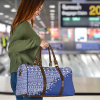 Fiji Marau na Kerisimasi Travel Bag Blue Tagimoucia Tapa Masi Tribal LT9 - Polynesian Pride