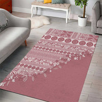 Fiji Marau na Kerisimasi Area Rug Dusty Rose Tagimoucia Tapa Masi Tribal LT9 - Polynesian Pride