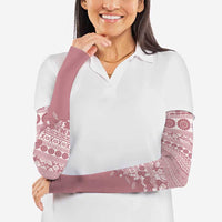 Fiji Marau na Kerisimasi Arm Sleeves Dusty Rose Tagimoucia Tapa Masi Tribal LT9 - Polynesian Pride